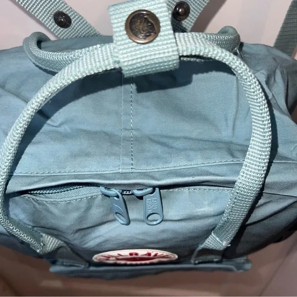 Fjallraven Kanken Sky Blue Fabric Backpack with Laptop Sleeve - Picture 8 of 10